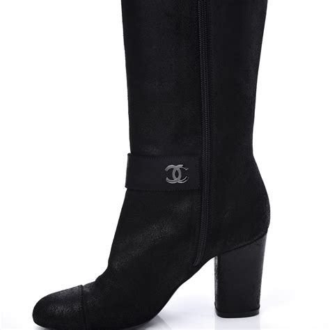 chanel knee high boots|Chanel high heel boots.